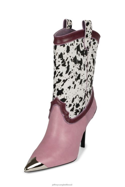Jeffrey Campbell mulheres B0VBD348 roxo cb branco cabelo preto botas de tornozelo el-paso-f