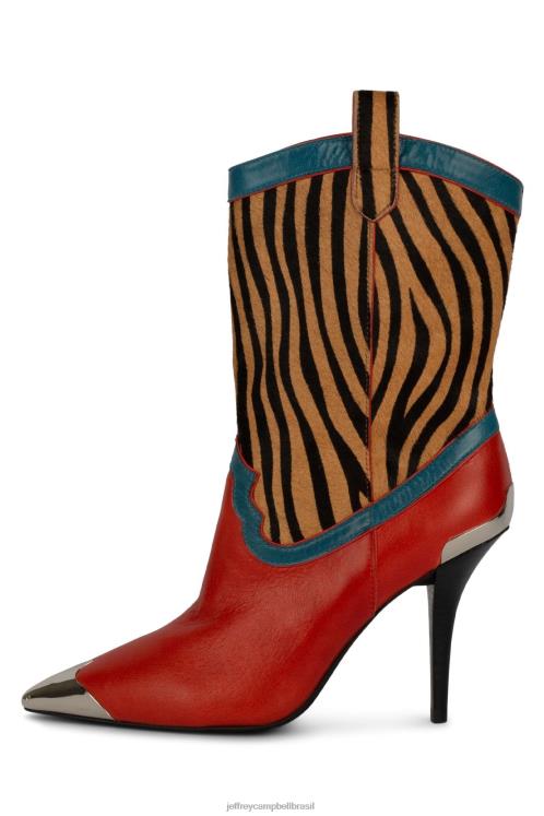 Jeffrey Campbell mulheres B0VBD349 laranja cb bege brn zebra botas de tornozelo el-paso-f