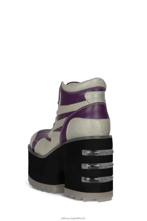 Jeffrey Campbell mulheres B0VBD351 cinza roxo botas de tornozelo perigos