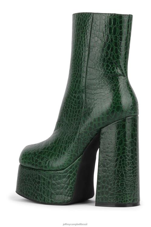 Jeffrey Campbell mulheres B0VBD372 jacaré verde botas de tornozelo viúva-nb