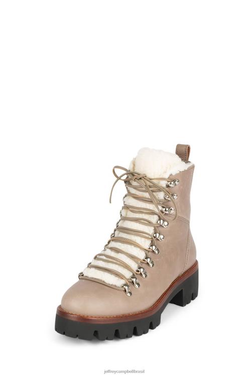 Jeffrey Campbell mulheres B0VBD380 marfim cinza claro botas de tornozelo bueiro