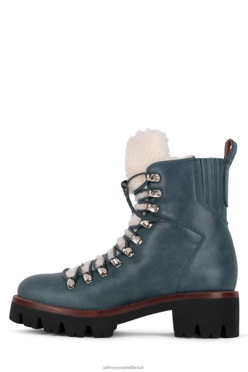 Jeffrey Campbell mulheres B0VBD382 marfim azul-petróleo botas de tornozelo bueiro
