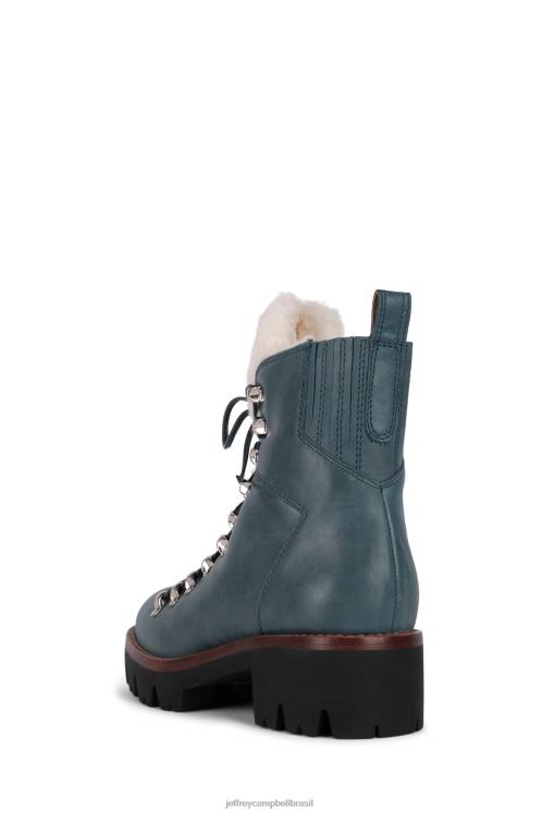 Jeffrey Campbell mulheres B0VBD382 marfim azul-petróleo botas de tornozelo bueiro