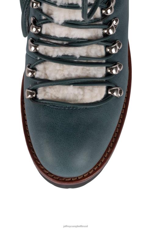Jeffrey Campbell mulheres B0VBD382 marfim azul-petróleo botas de tornozelo bueiro