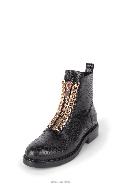 Jeffrey Campbell mulheres B0VBD383 cobra Negra botas de tornozelo damon-z