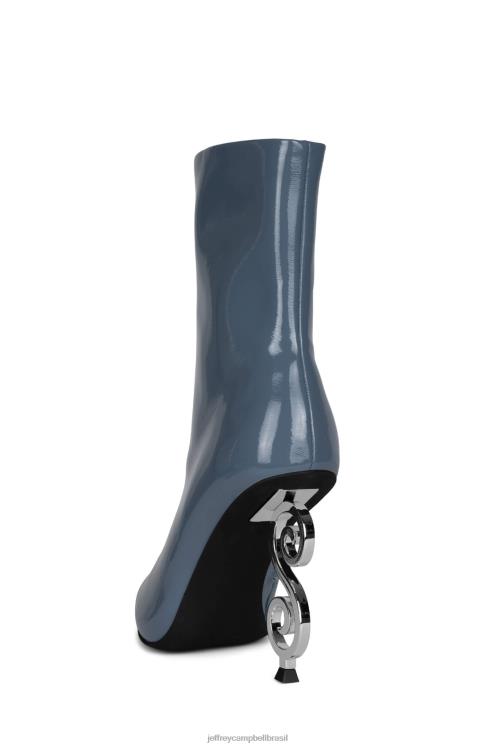 Jeffrey Campbell mulheres B0VBD388 azul empoeirado prata patente botas de tornozelo musai