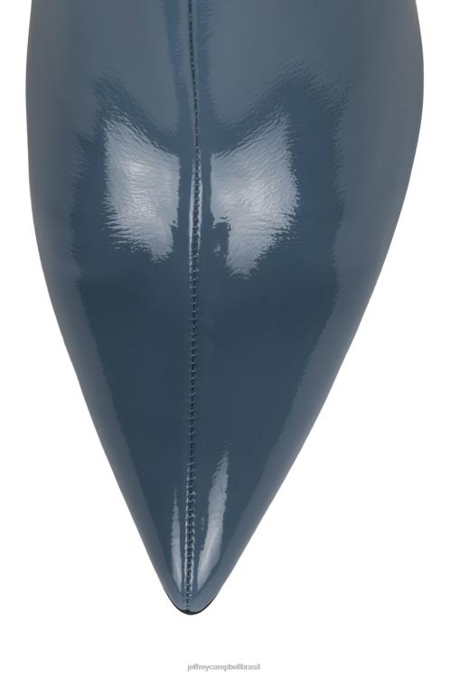 Jeffrey Campbell mulheres B0VBD388 azul empoeirado prata patente botas de tornozelo musai