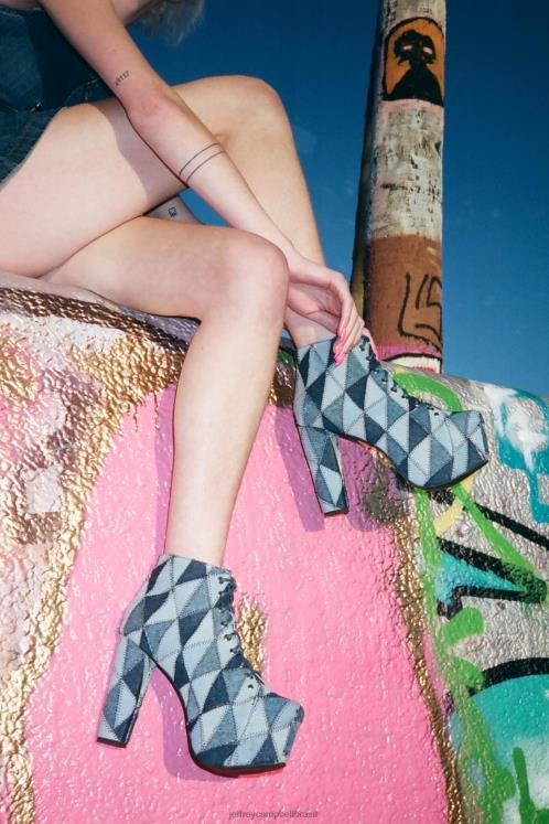 Jeffrey Campbell mulheres B0VBD395 jeans azul multi botas de tornozelo lita-pw