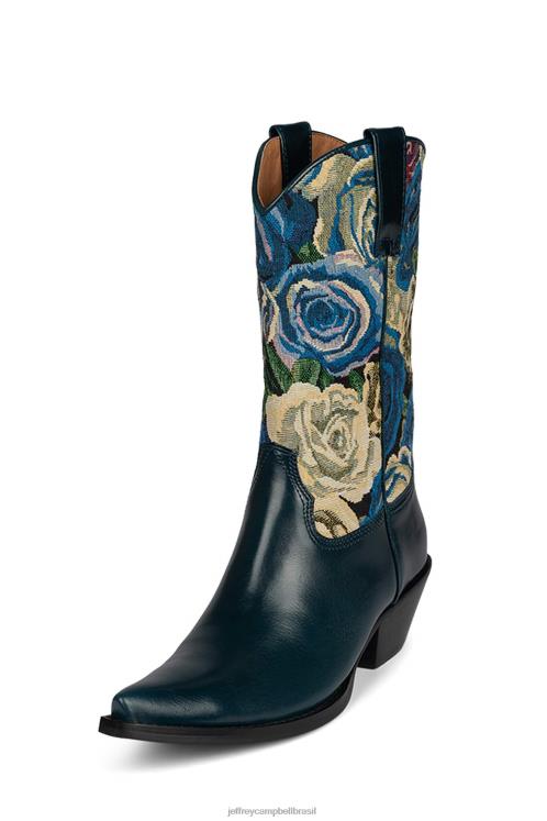 Jeffrey Campbell mulheres B0VBD412 tapeçaria da marinha botas de tornozelo encruzilhada
