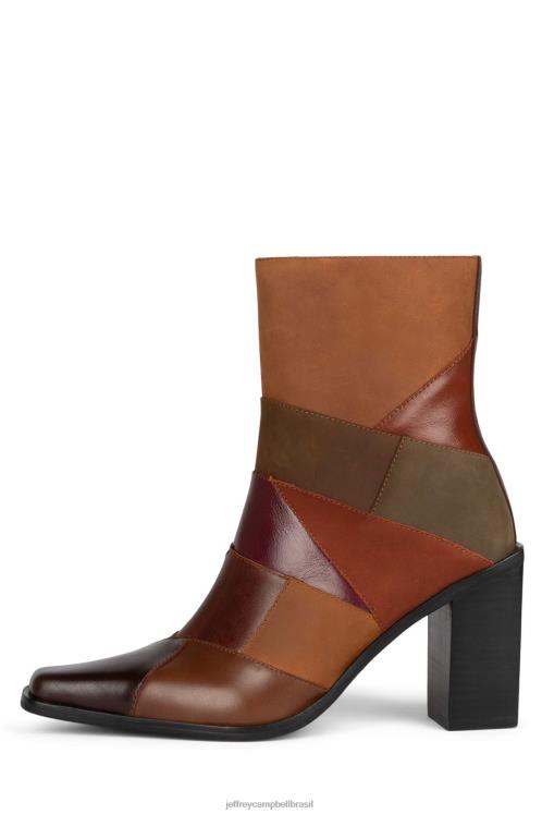 Jeffrey Campbell mulheres B0VBD422 marrom multi botas de tornozelo calimitylp