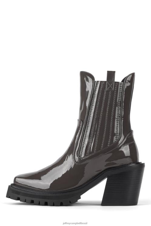 Jeffrey Campbell mulheres B0VBD424 patente cinza botas de tornozelo alce