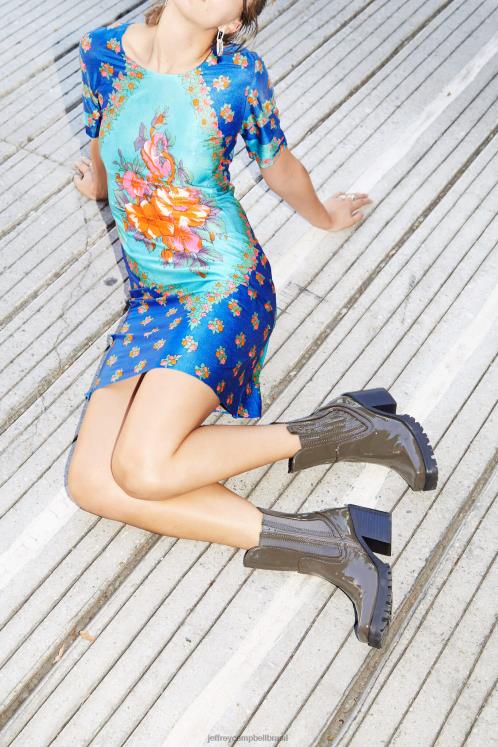 Jeffrey Campbell mulheres B0VBD424 patente cinza botas de tornozelo alce