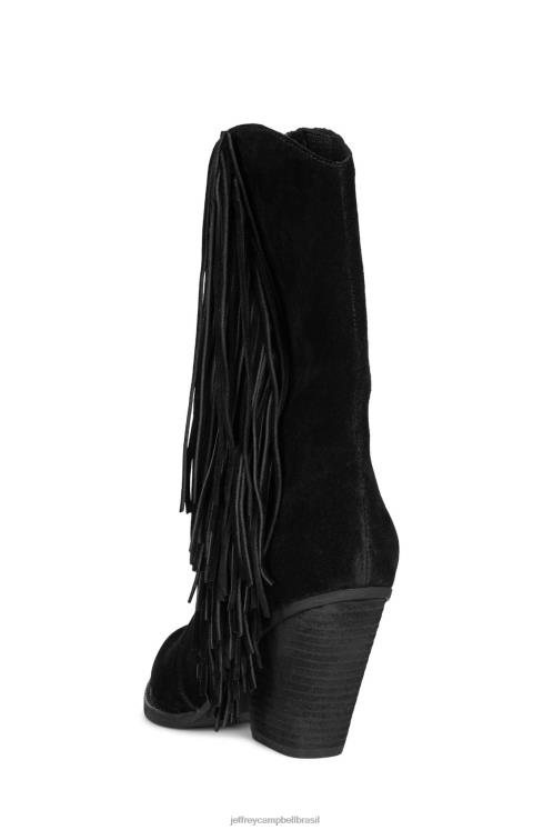 Jeffrey Campbell mulheres B0VBD442 Camurça preta botas de tornozelo orville