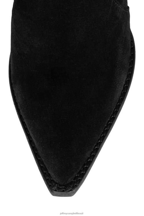 Jeffrey Campbell mulheres B0VBD442 Camurça preta botas de tornozelo orville