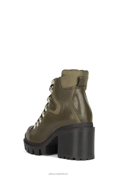 Jeffrey Campbell mulheres B0VBD452 caqui botas de tornozelo Estrada Violenta
