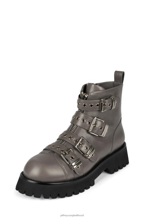 Jeffrey Campbell mulheres B0VBD457 prata cinza botas de tornozelo recesso
