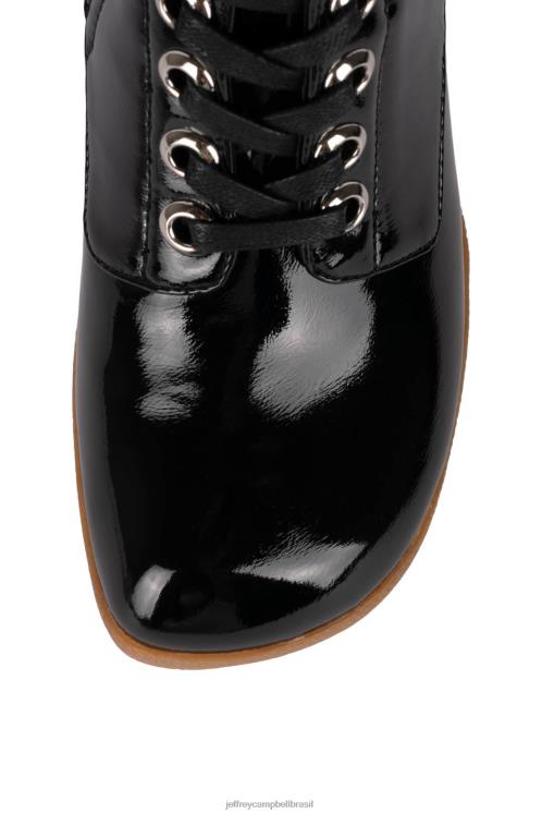 Jeffrey Campbell mulheres B0VBD465 patente de rugas pretas botas de tornozelo kartini-lu