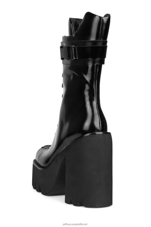 Jeffrey Campbell mulheres B0VBD468 caixa preta botas de tornozelo viking
