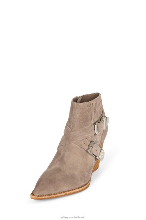 Jeffrey Campbell mulheres B0VBD481 camurça taupe botas de tornozelo texano