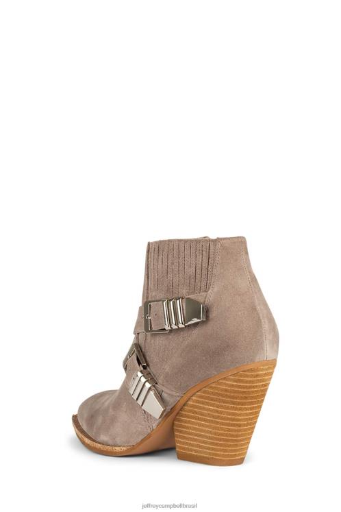 Jeffrey Campbell mulheres B0VBD481 camurça taupe botas de tornozelo texano