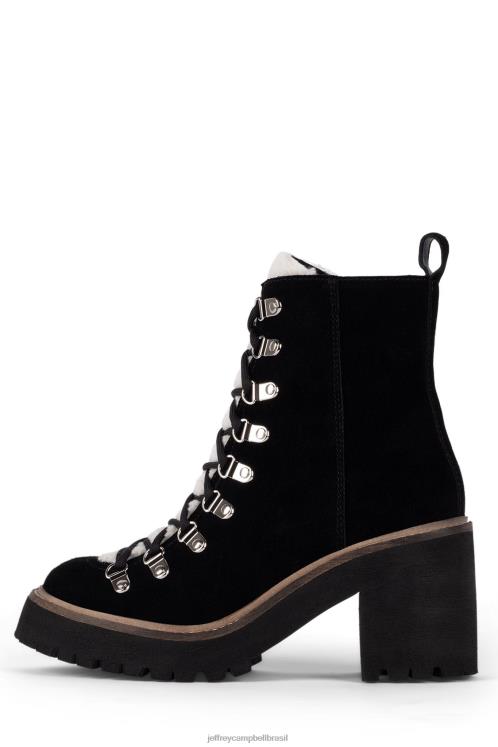 Jeffrey Campbell mulheres B0VBD486 Camurça preta botas de tornozelo o que