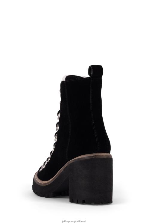 Jeffrey Campbell mulheres B0VBD486 Camurça preta botas de tornozelo o que