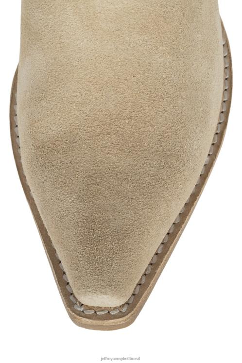 Jeffrey Campbell mulheres B0VBD492 camurça bege botas de tornozelo rancheiro-l2