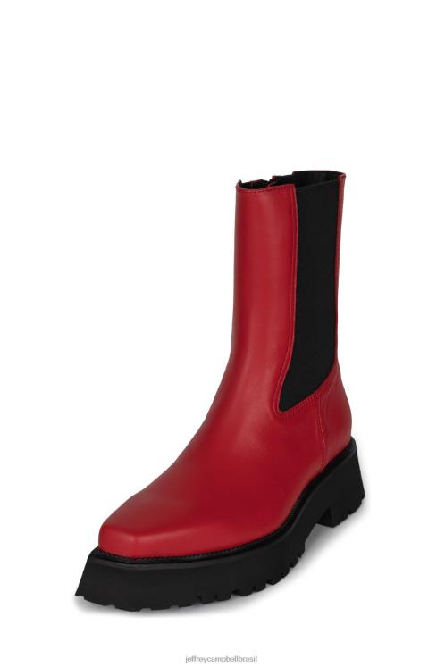 Jeffrey Campbell mulheres B0VBD520 vermelho botas de tornozelo glam-punk