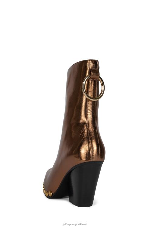 Jeffrey Campbell mulheres B0VBD550 bronze metálico ouro botas de tornozelo Walton-sr2