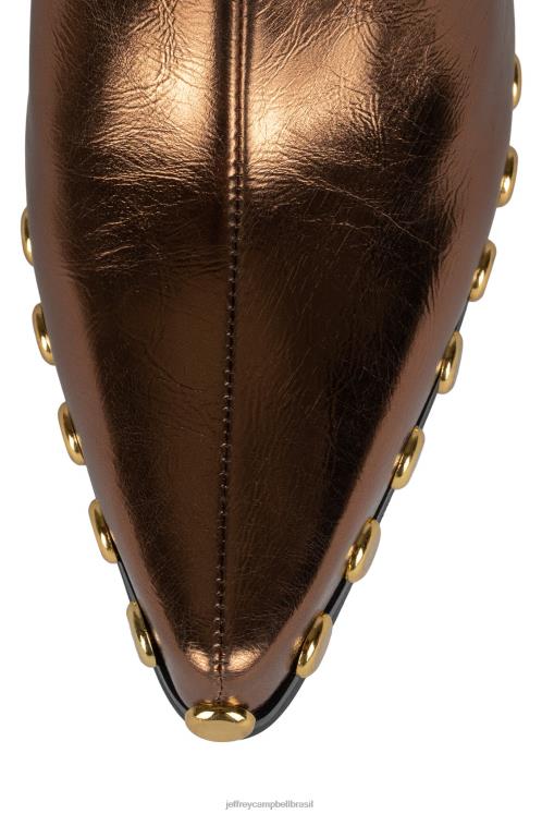 Jeffrey Campbell mulheres B0VBD550 bronze metálico ouro botas de tornozelo Walton-sr2