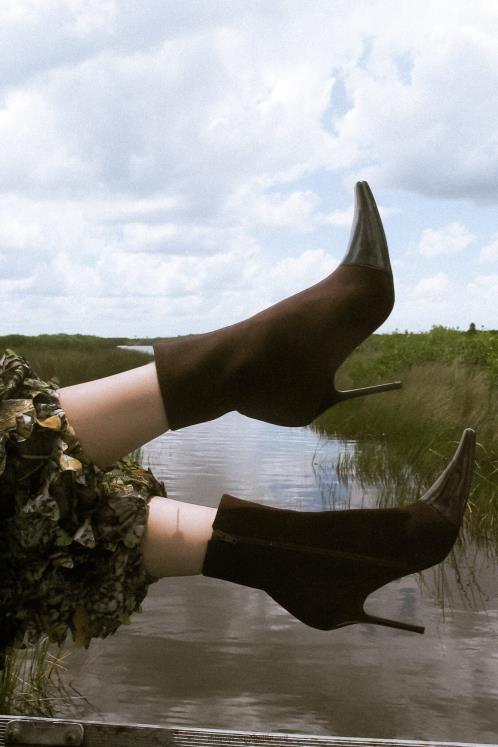 Jeffrey Campbell mulheres B0VBD555 combinação caixa marrom botas de tornozelo sobrevivente