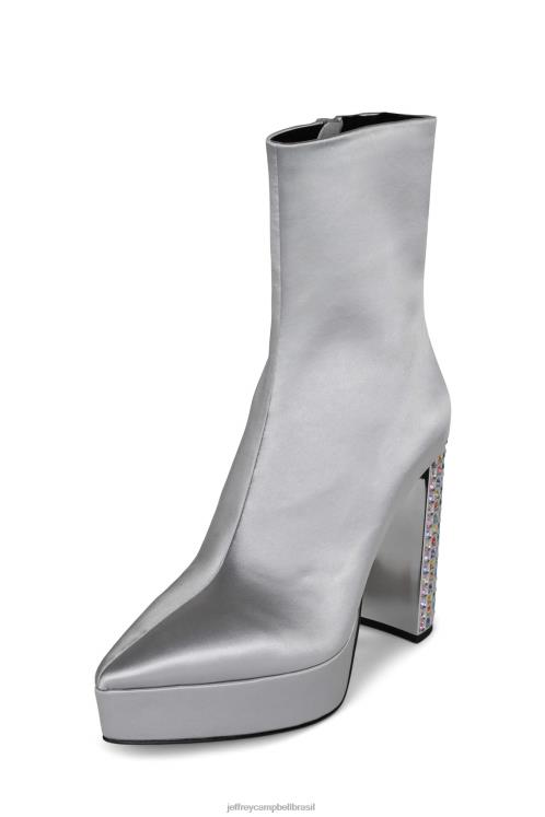 Jeffrey Campbell mulheres B0VBD557 cetim prata multi botas de tornozelo bel-du-bal