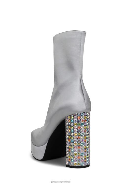 Jeffrey Campbell mulheres B0VBD557 cetim prata multi botas de tornozelo bel-du-bal