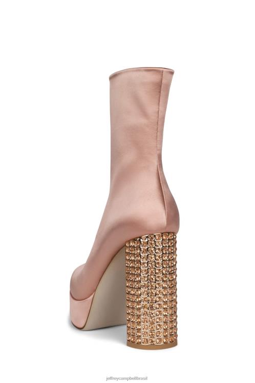 Jeffrey Campbell mulheres B0VBD558 rosa de cetim rosa ouro botas de tornozelo bel-du-bal