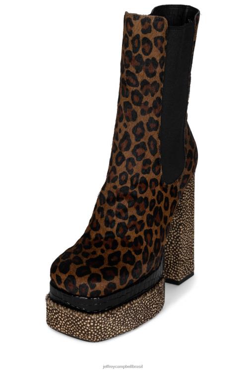 Jeffrey Campbell mulheres B0VBD559 tan cheetah multi botas de tornozelo dance-q-f