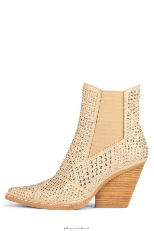 Jeffrey Campbell mulheres B0VBD573 prata natural botas de tornozelo garanhão