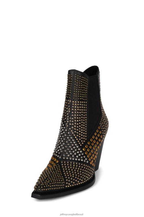 Jeffrey Campbell mulheres B0VBD574 preto multi botas de tornozelo garanhão