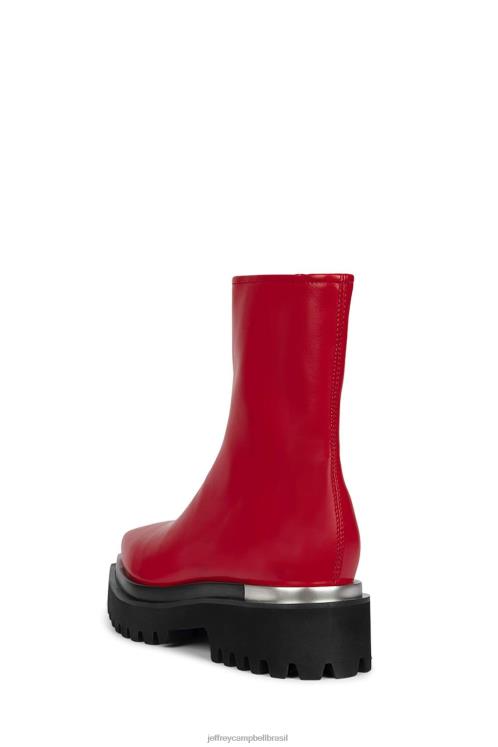 Jeffrey Campbell mulheres B0VBD585 vermelho botas de tornozelo devoto