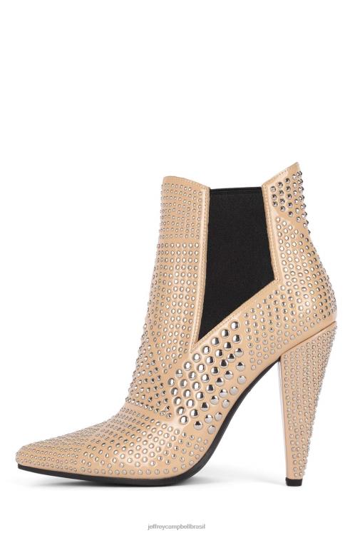 Jeffrey Campbell mulheres B0VBD587 prata natural patenteada botas de tornozelo garanhão