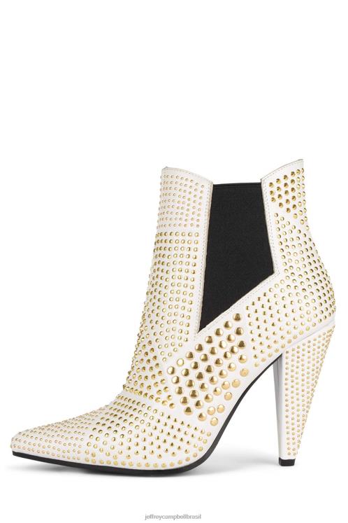 Jeffrey Campbell mulheres B0VBD588 ouro Branco botas de tornozelo garanhão