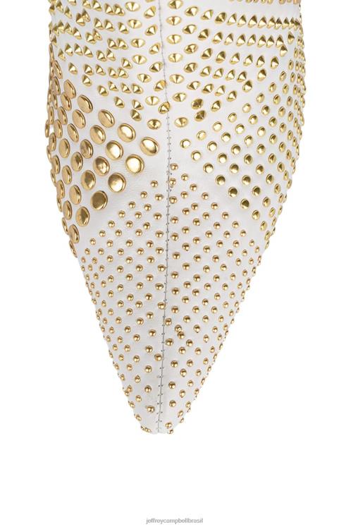 Jeffrey Campbell mulheres B0VBD588 ouro Branco botas de tornozelo garanhão