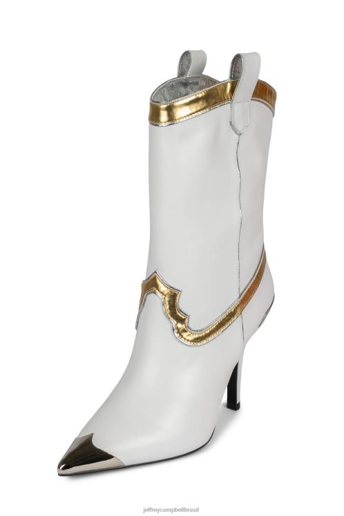 Jeffrey Campbell mulheres B0VBD602 ouro branco prata botas de tornozelo el-paso