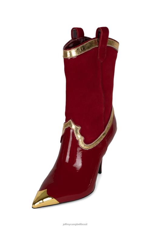 Jeffrey Campbell mulheres B0VBD606 vermelho multi botas de tornozelo el-paso