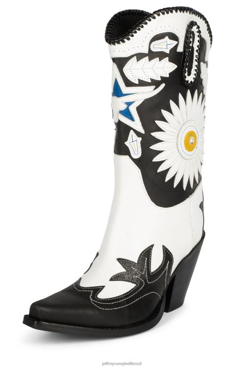 Jeffrey Campbell mulheres B0VBD607 combinação preto azul botas de tornozelo texarkana