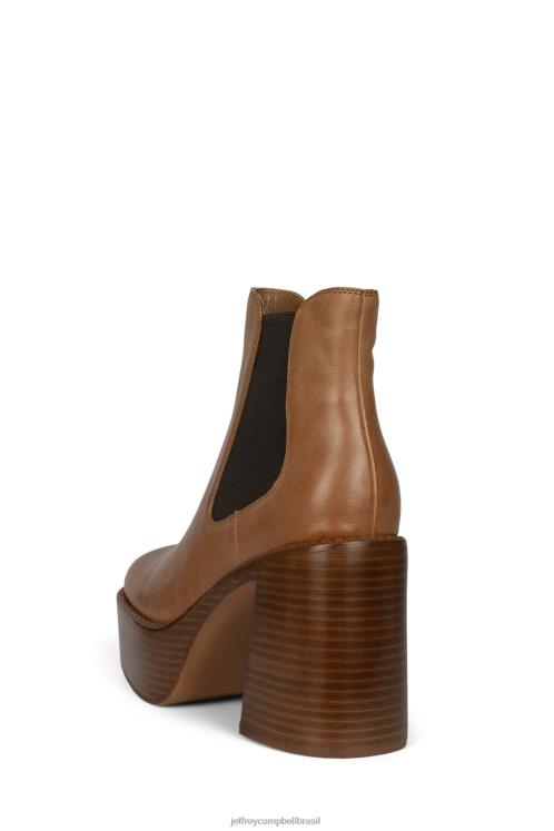 Jeffrey Campbell mulheres B0VBD612 pilha de esmalte bronzeado botas de tornozelo artista