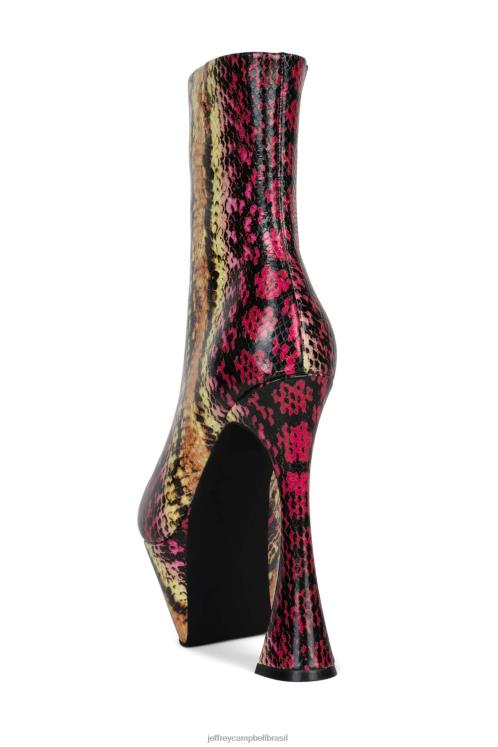 Jeffrey Campbell mulheres B0VBD621 cobra rosa amarela botas de tornozelo acorde pwr