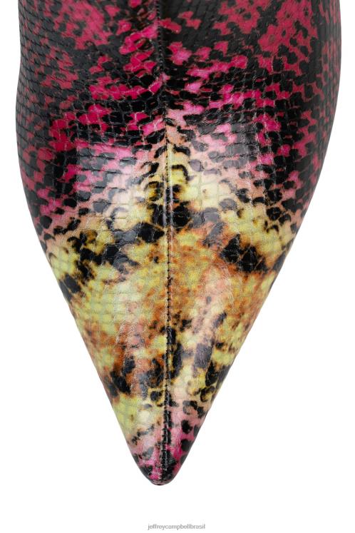Jeffrey Campbell mulheres B0VBD621 cobra rosa amarela botas de tornozelo acorde pwr