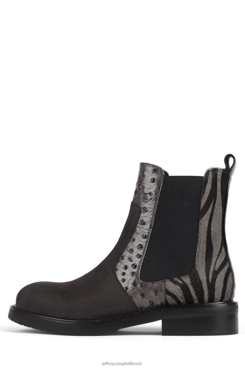 Jeffrey Campbell mulheres B0VBD625 combinação exótica cinza botas de tornozelo edmond-f