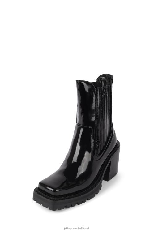 Jeffrey Campbell mulheres B0VBD641 patente preta botas de tornozelo alce