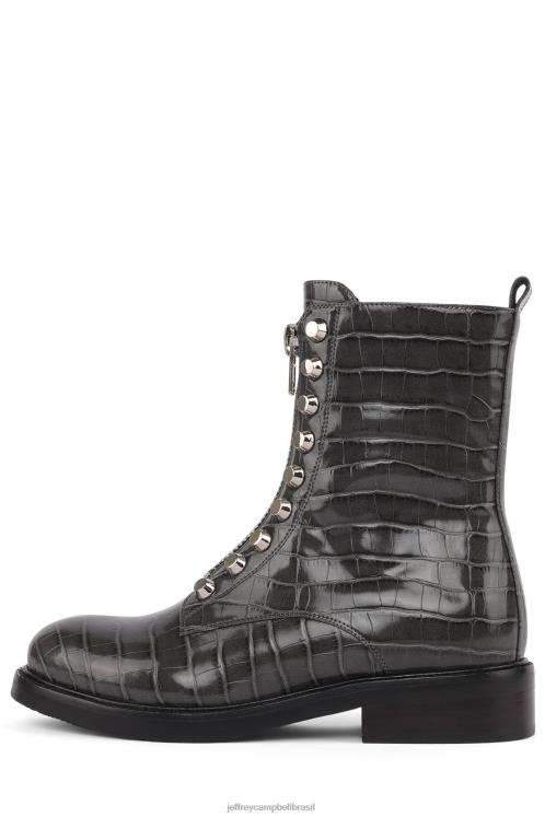 Jeffrey Campbell mulheres B0VBD651 croco cinza escuro botas de tornozelo tonette